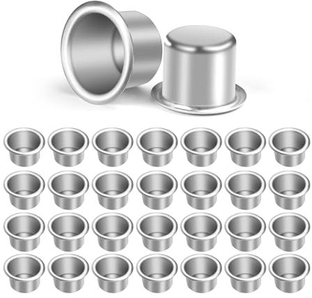 Vela Inserto Portavelas,30 Piezas Candelabro Pequeño Portavelas Aluminio portavelas de Metal para Inserciones de Velas Candelabro Metal Porta Velas Decorativas para Cenas con Velas