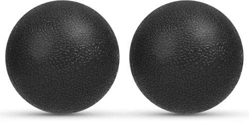 URAQT Lacrosse Massage Ball Set, 2 Pack Body and Foot Massage Roller, Muscle Massager Hard Lacrosse Ball for Plantar Fasciitis, Trigger Point Therapy, Deep Tissue, Myofascial Release