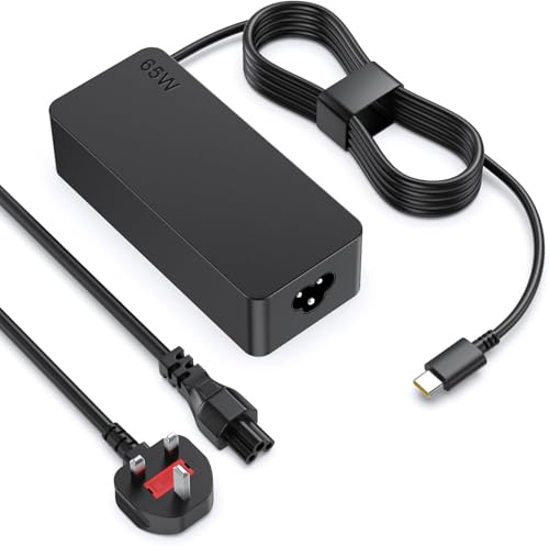 65W USB C Laptop Charger for Lenovo ThinkPad T14 T15 T480 T480s T490 T490s T580 T590 E490 E580 E590 L480 L390 Chromebook 100e 300e 500e C330 S330 Yoga Type C Power Supply Adapter