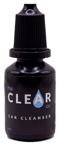 The Clear Co Ear Cleanser - Specifically Formulated Drops to Assist with The Dissolving & Removing of Excess Earwax - Helps with Swimmers Ear, Surfers Ear, Hearing Difficulties, Earache & Infection