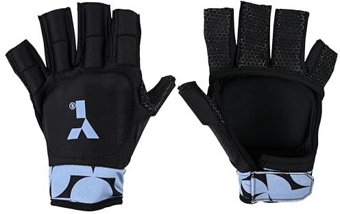 Y 1 guanto da hockey MK, dita lunghe, guanto da hockey su campo, guanto in plastica rinforzata, design con palmo aperto, protezione completa per le mani, guanti per bambini, usati dai giocatori