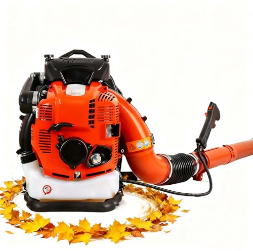 SIEEOUR 95cc Souffleur À Dos Robustes,Souffleur À Dos Essence, Technologie Moteur 4-Temps, Puissance Nominale 4.5kw, Génère Vitesse Air 1700m³/H,pour Déneigement Et Jardin,Coupe-Feu(Red)