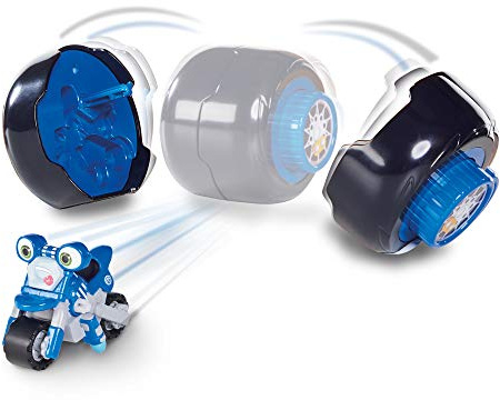 Ricky Zoom Loop Wind and Launch, lanciatore moto per velocità aggiuntiva, contiene personaggi d'azione da 7,6 cm, giocattolo autoportante per bambini a partire dai 3 anni in su
