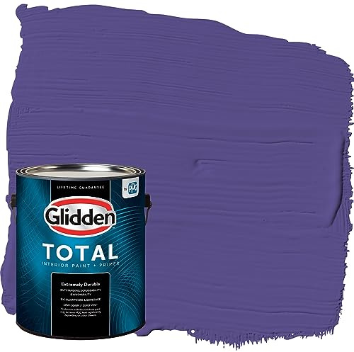 Glidden Total Interior Wall Paint & Primer All-in-One, Eggplant/Purple, Flat, 1 Gallon