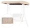 BAGASI Replacement Canopy for Swing Seat 3 Seater Garden Hammock Cover, 210D Oxford Cloth Patio Swing Top Cover with 4 Reinforced Corner Pockets - UV Protection,Beige,191x120x18/23cm