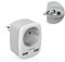 TESSAN Reiseadapter Brasilien mit 2 USB, 3 in 1 Brasilien Stecker Adapter, 1 Fach Adapter Steckdose, Typ N Reiseadapter für südafrika, 2500W Reisestecker südafrika Steckdosenadapter Grau