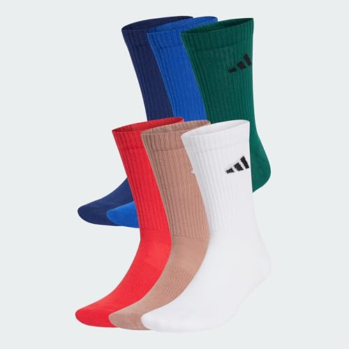 adidas Unisex Chaussettes matelassées mi-mollet (6 paires)