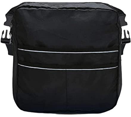 Borsa grande per deambulatore – Portabevande per deambulatore e bevande, borsa da viaggio per sedia a rotelle, leggera mobilità per disabili, cinghie di sicurezza con gancio e anello