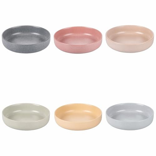 Villa d'Este Home Tivoli Set 6 piatti fondi color matt effetto stone in gres, Berlin