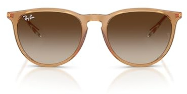 Ray-Ban Rb4171 Erika Lunettes de soleil rondes, Caoutchouc beige/marron dégradé, 54 mm