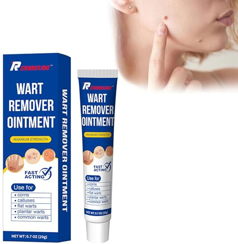 Crème D'élimination des Verrue Plantaire (20g) – pour l'élimination des Verrues Communes sur Plusieurs Parties du Corps, Adapté à Toutes Sortes de Peaux