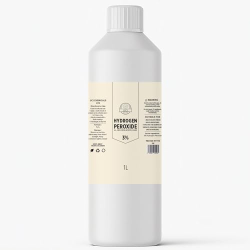 UCI CHEMICALS Hydrogen Peroxide 3% Solution, 1 Litre, Food Grade Multi-Purpose Household Cleaner and Disinfectant, Water Based Solution, Unscented