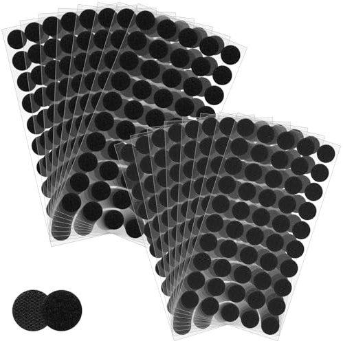 NUTKIT Kardborreprickar självhäftande 20 mm, 800 stycken kardborreband självhäftande prickar kardborreband självhäftande rund, självhäftande självhäftande återanvändbar kardborreband för papper glas