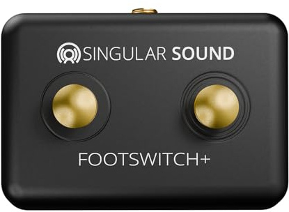 Singular Sound Dual Momentary Footswitch Plus för användning med BeatBuddy, Effektpedaler och elektroniska instrument (svart)