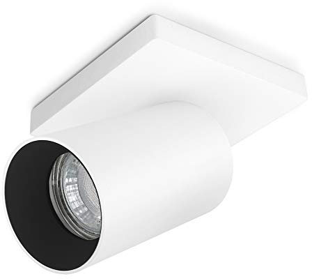 SSC-LUXon ALVO 1 Wandspot Deckenspot in weiß & schwarz 1 flammig - für GU10 Leuchtmittel - Design Strahler schwenkbar drehbar
