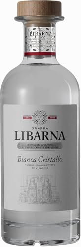 Grappa Libarna Bianca Cristallo - Premium Italian Grappa, not aged. Bottle of 70 cl, 40% ABV.