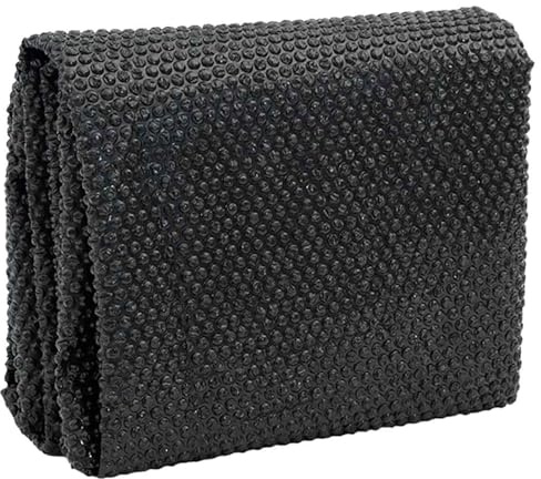 Tidyard Poolskydd rund pool solfolie presenning skydd värmepresenning solplan solskyddskåpa solvärmare poolvärmare PE svart 250 cm PE
