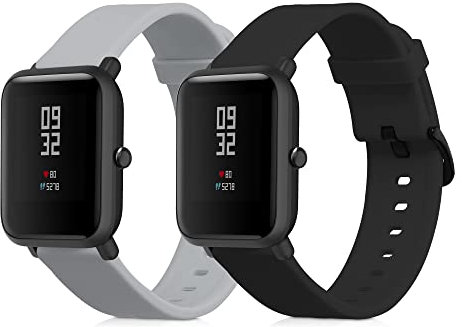 kwmobile 2X Sportarmband kompatibel mit Huami Amazfit Bip S/Bip S Lite Armband - Fitnesstracker Band Set aus TPU Silikon