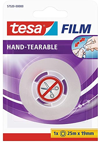 tesa film von Hand einreißbar, 25m x 19mm, 10 Rollen