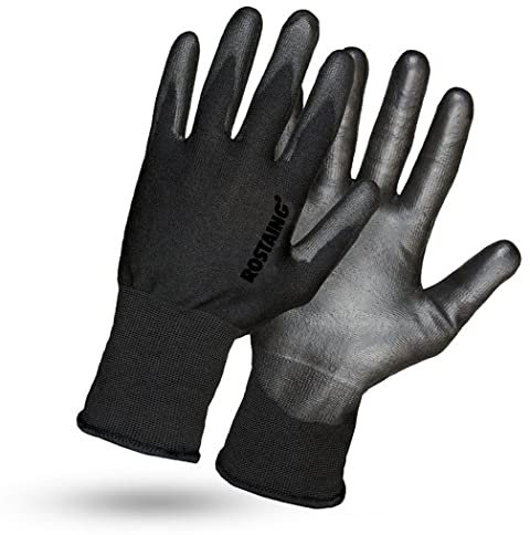 Gants de travail anti-coupure EN388 extra fins avec revêtement en nitrile antidérapant, gants de protection professionnelle pour homme femme, sécurité industrielle, bricolage FS(Taille 7)