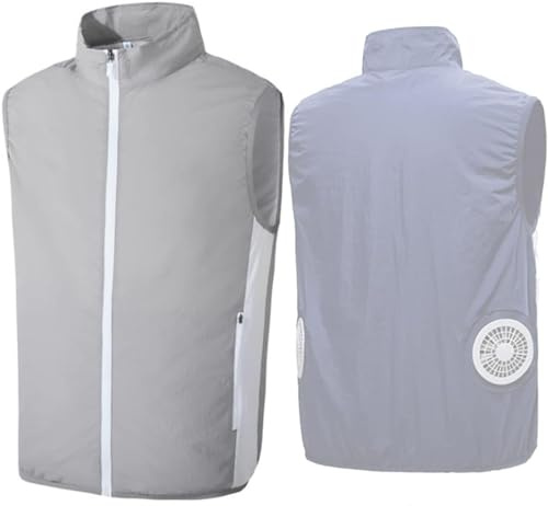 Chaleco con ventilador de refrigeración Camisetas de manga corta Chaqueta de aire acondicionado Trabajo al aire libre Ropa con aire acondicionado de verano Chaleco lavable