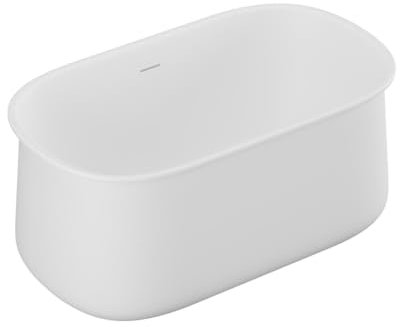 Vente-unique-Vasca da bagno freestanding bianca opaca 130 x 74 x 60 cm 195 litri - CALDRIA