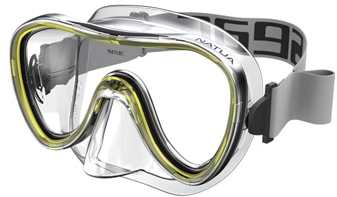 SEAC Natua, Maschera per Snorkeling e Immersioni Monolente in Silicone