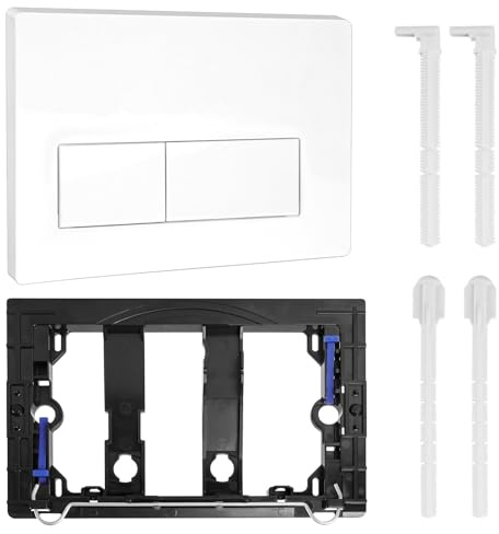 Plaque de Commande WC Suspendu Compatible Geberit Sigma 01, UP300 & UP320 Plaque de déclenchement Geberit, Panneau de Réservoir d'eau Caché pour Chasse d’eau Doublesilencieuse(Blanc)