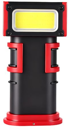 F Fityle Lámpara de inspección, luz de mano para exteriores, ajustable y con base giratoria, luz de trabajo LED recargable para emergencias.