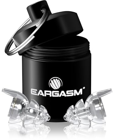 Tappi auricolari Eargasm Smaller Ears Trasparenti per concerti, festival, musicisti, vita notturna, protezione dell'udito per motociclisti per orecchie piccole, riduzione del rumore fino a 21 dB