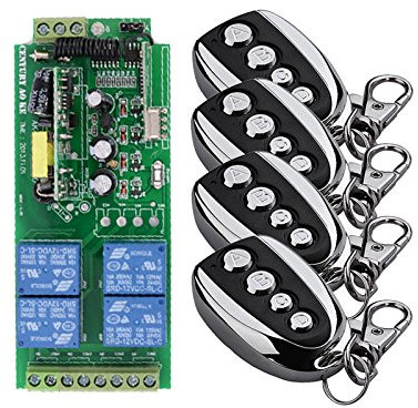 10A power Leistung kabellose Fernbedienung Schalter elektrische beleuchtung power Pumpe Fernbedienung Schalter 220v AC Controller Steuerung Funkfernsteuerung Funkfernbedienung + 4pcs Handsender