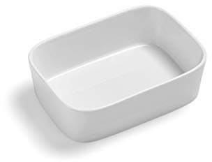 Rosti Modula Auflaufform Klein, Robuste Backform Rechteckig aus Verstärktem Keramik/Porzellan, Ofenfest, Gefrierschrank- und Spülmaschinen-geeignet, Stapelbar, 12,5 x 9 x 4,5 cm, Weiß