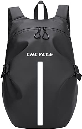 Sac à dos réfléchissant imperméable de grande capacité pour casque de moto, Noir, Taille Unique