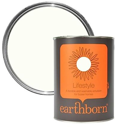 earthborn Lifestyle Paint, Durable Interior Emulsion, White Clay (5 Litres)