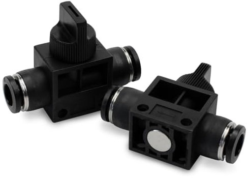 Bwintech 5 pièces 12mm Tubes OD Vanne à bille de contrôle du débit d'air Raccord union pneumatique droit Push To Connect