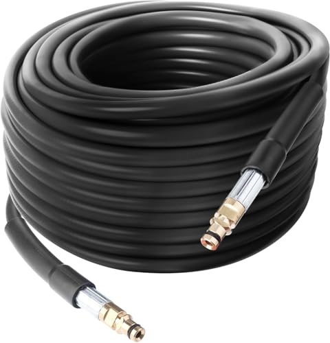 10M Replacement Pressure Washer Hose Compatible with Kärcher K Series Pressure Washers K2 K3 K4 K5 K6 K7, Click Type Plug Quick Connector, Garden Extension Hose Spare Parts Accessories