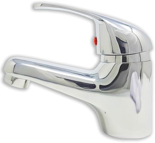 Badarmatur für Waschbecken, Einhebelmischer verchromt