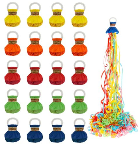 BAODBF 20 serpentinas para cumpleaños, confeti para lanzar, románticas fiestas, bombas de serpentinas, decoraciones de fiesta para cumpleaños, bodas, graduaciones, espectáculos