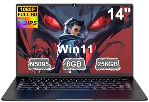 Ordenador Portátil 14 Pulgadas Celeron N5095 Upto 2,9 GHz Win11 Portatiles 8GB RAM 256GB SSD TF 1TB LPDDR4 5G WiFi 1920*1080 FHD+ HDMl Laptop Película Protectora Español - Negro Cuerpo Metálico9