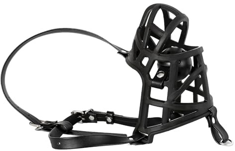 TGHYRF Masque de tête de chien BDSM avec boule bâillon buccal SM, plug buccal, harnais de sexe oral, jouets sexuels érotiques for hommes, femmes et couples(Schwarz-S)