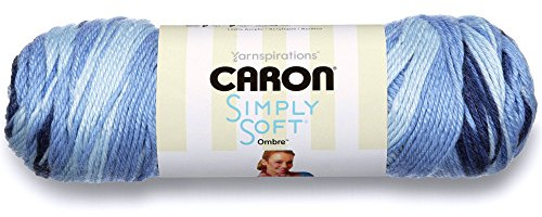 CARON SIMPLY SOFT OMBRE -141G- SATURDAY BLUE JEANS, 7.8 x 24.3 x 7.8 cm
