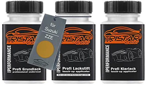 TRISTARcolor Billack 2+1 lackstift för Suzuki ZZE Solar Yellow Perl +1K