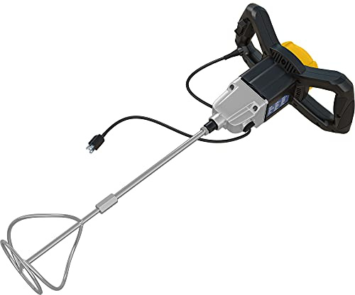 Brutus 21700 120-Volt 2 Speed Power Mixer con paleta mezcladora para lechada y mortero Thinset, color plateado