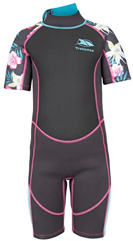 Trespass Kids Posie 3MM Short Sleeve Swimming Surfing Short Wetsuit - 11-12Y