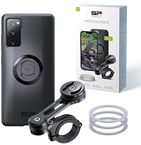 SP CONNECT Moto Bundle | SPC+ | kompatibel mit Samsung S20 FE | Handyhalter für Motorrad Bike Moped Roller | Gadget Halterung für Navi