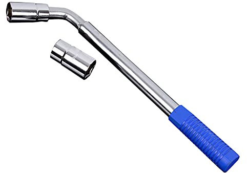 SagaSave Radmutternschlüssel, Teleskop-Auto-Radschlüssel mit 17-19 mm/21-31 mm Stecknüssen, Reifenmutternschlüssel für Reifenwechsel, Notfall am Straßenrand