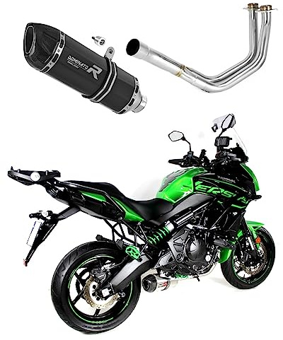 DOMINATOR Impianto di scarico Collettori Marmitta Silenziatore HP1 NERO compatibile con VERSYS 650 2015-2020