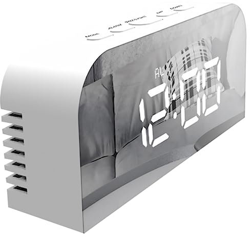 Garneck 1satz Multifunktionale Digitaluhr Mit Einstellbarer Helligkeit Und USB-ladefunktion Für Schlafzimmer Und Schreibtischdekoration