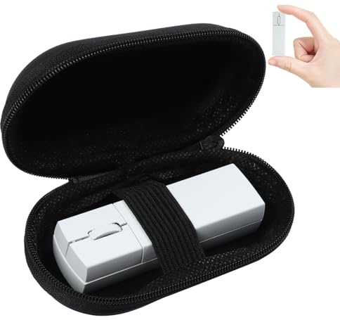 elec Space Wireless Mini Finger Mouse - Silent Dual-Mode Bluetooth & 2.4GHz, Ergonomic Portable PC Mice with Case, Compatible with MacBook and Chromebook
