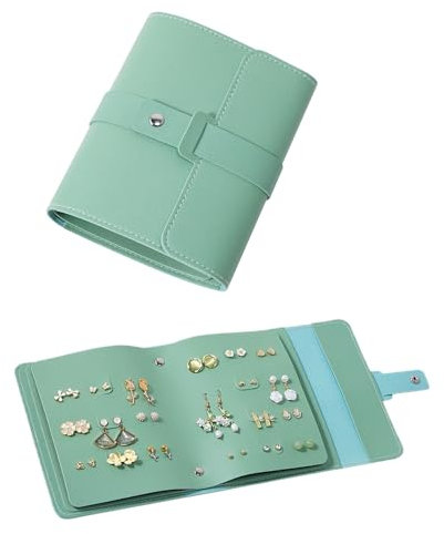 ZHIERNA Porta Orecchini Organizer Porta Gioielli da Libro Portagioie da Viaggio Rotolo Portagioielli Pratico Cartella per Orecchini Casi per Ragazze e Donne